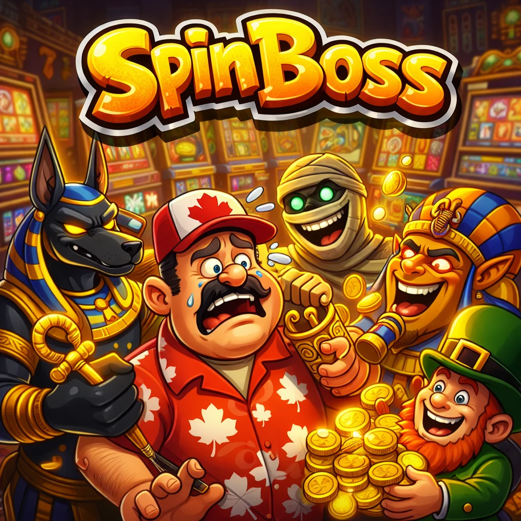 SpinBoss Casino mascot